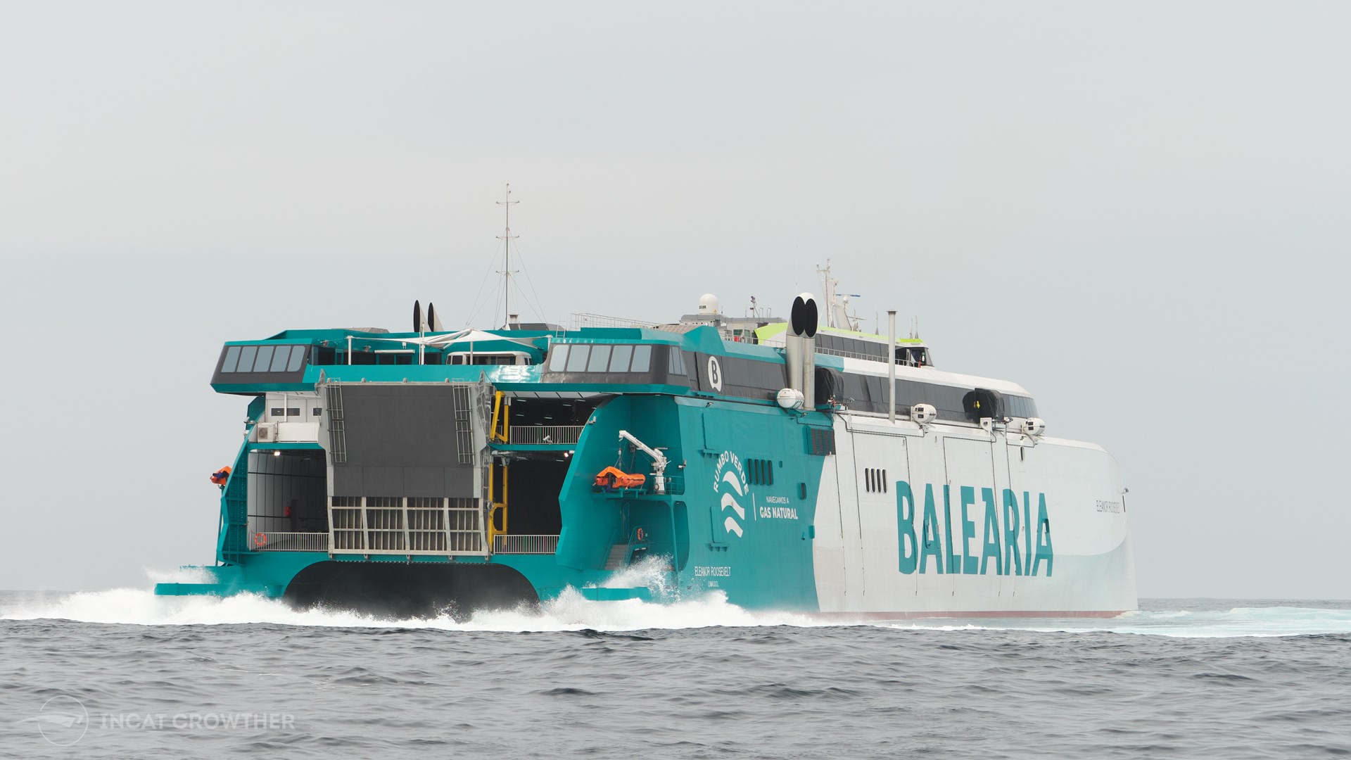 European Built Incat Crowther 123 Metre Dual-Fuel Fast Ro-Pax Ferry ...
